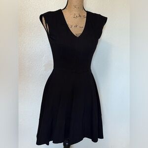 Bar III Black Sleeveless Fit and Flair Dress